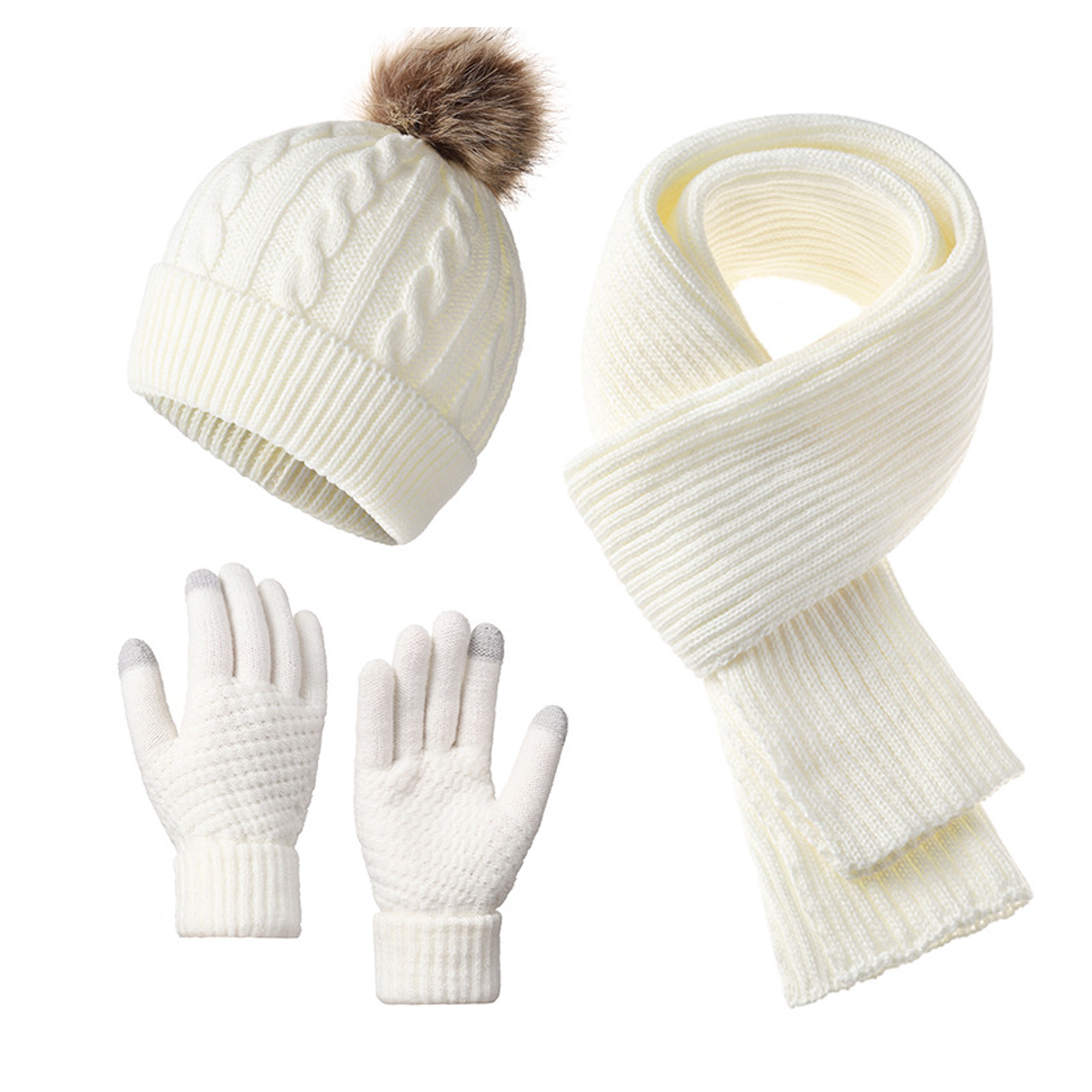 Warm Winter 3-Piece Set (Hat, Scarf, Gloves) MOQ 20 11