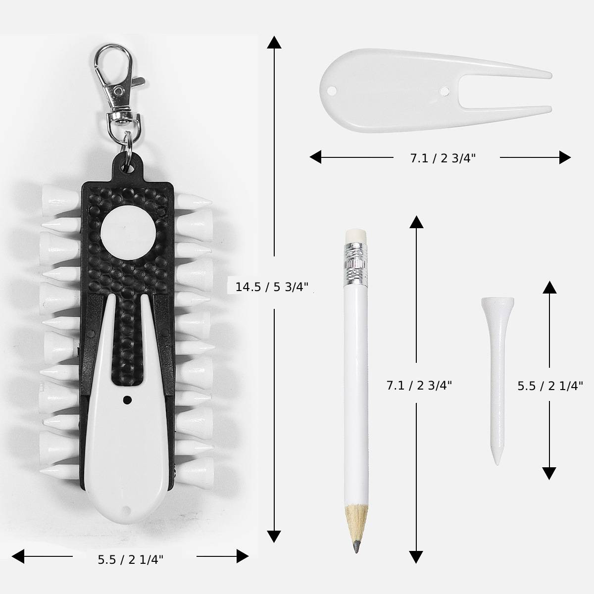3-Piece Golf Tee & Divot Tool Set 4