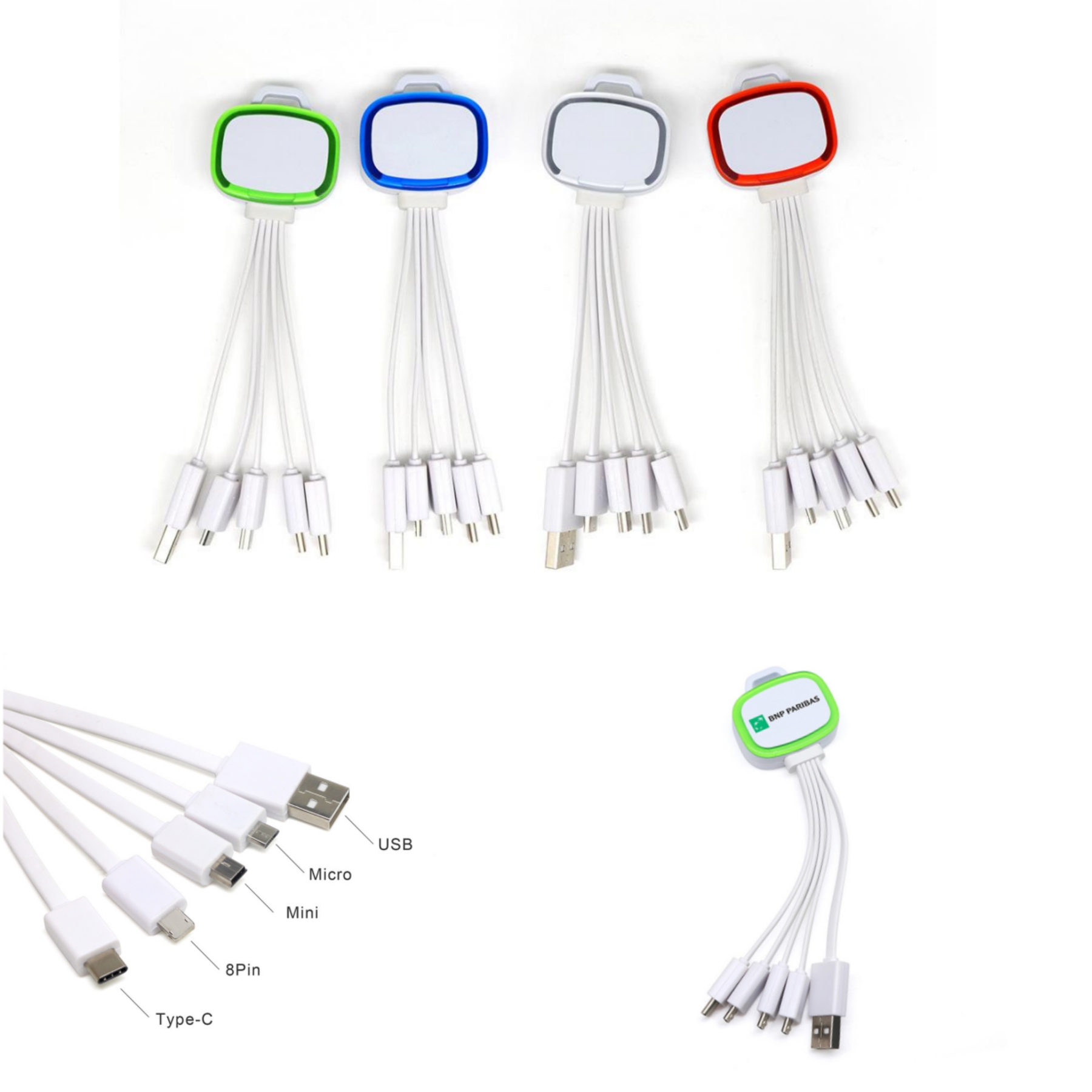 5 In 1 Retractable USB Charger Cable Charging Cord