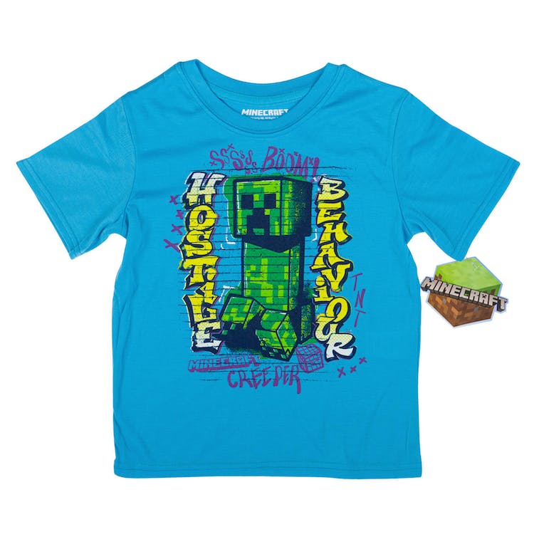 Kids' Minecraft T-Shirts - Creeper Blue 2