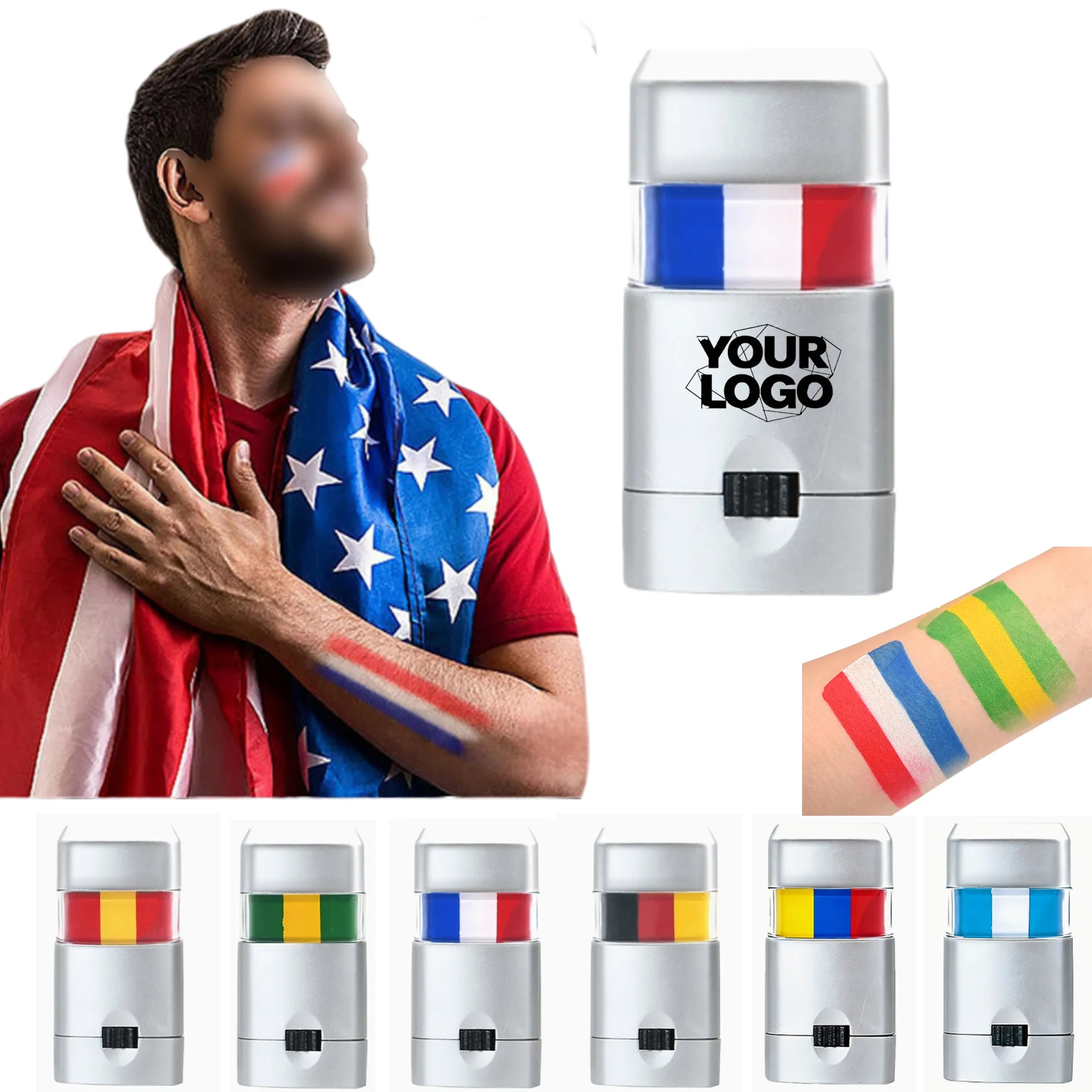 Color Face Paint Stick for Fans World Cup 3