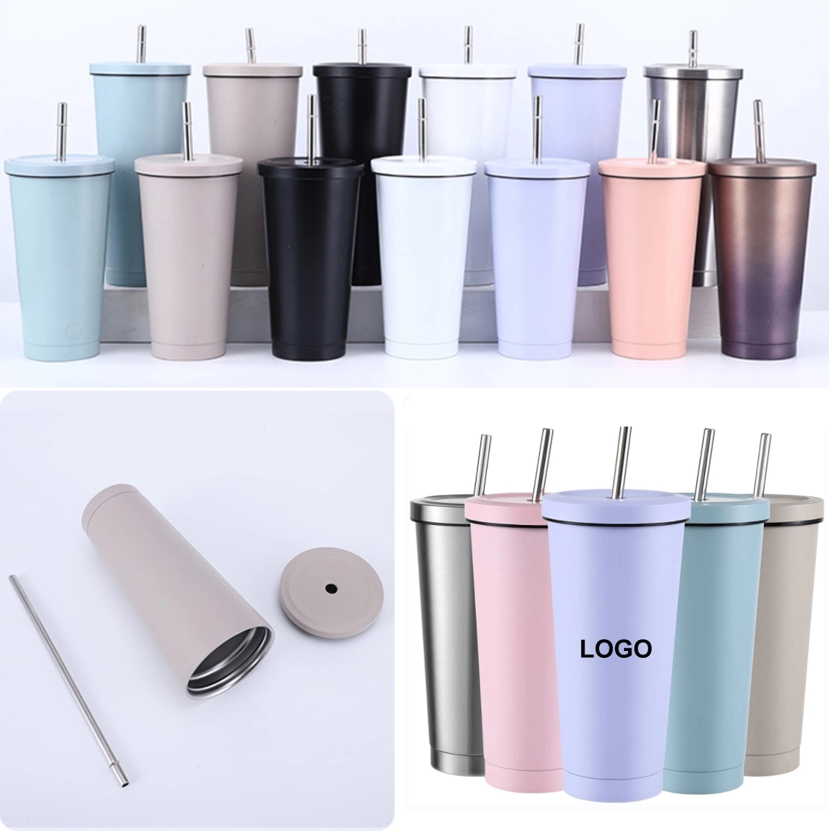 25Oz Insulated Stainless Steel Iced Coffee Tumbler