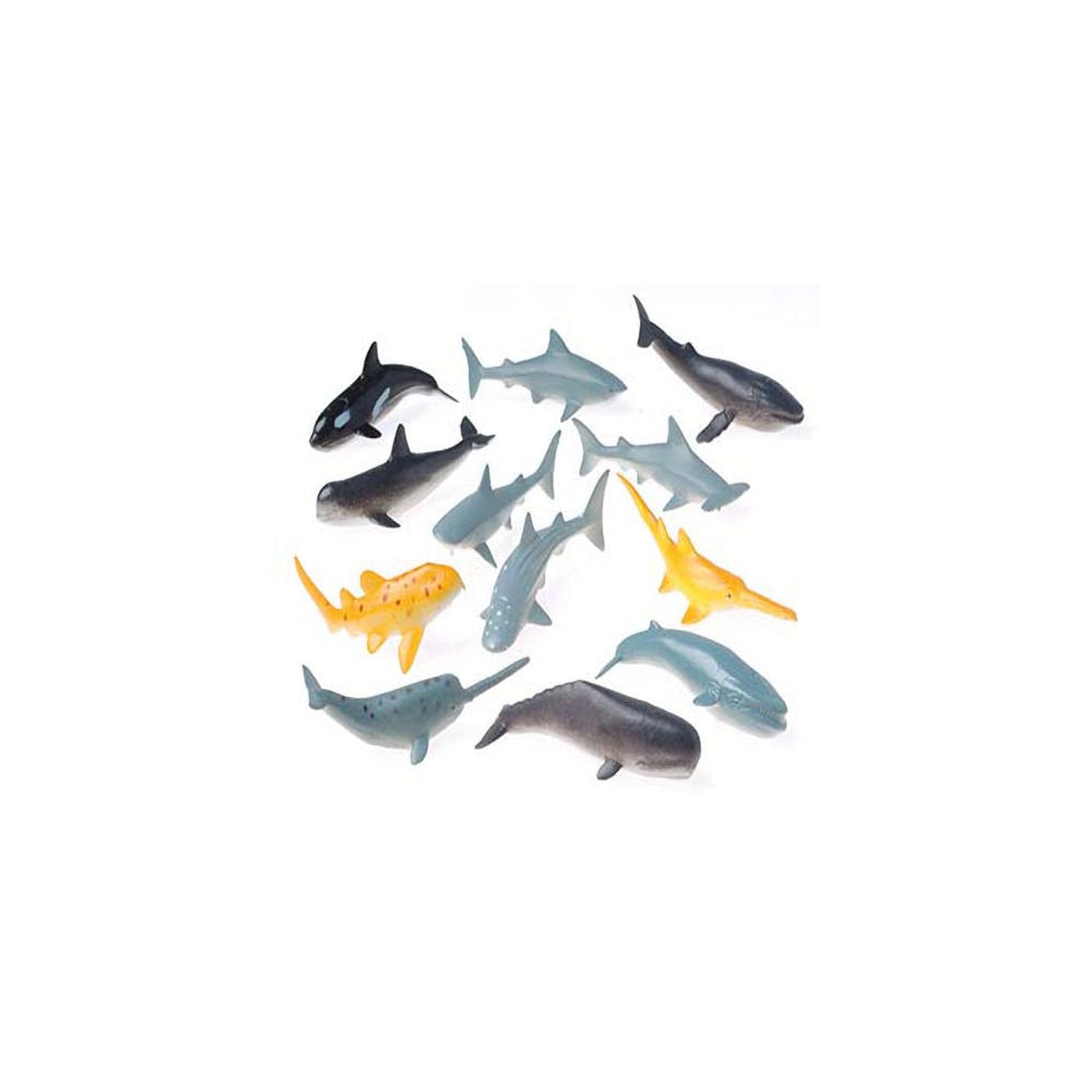 Shark & Whale Figurines - Assorted 3