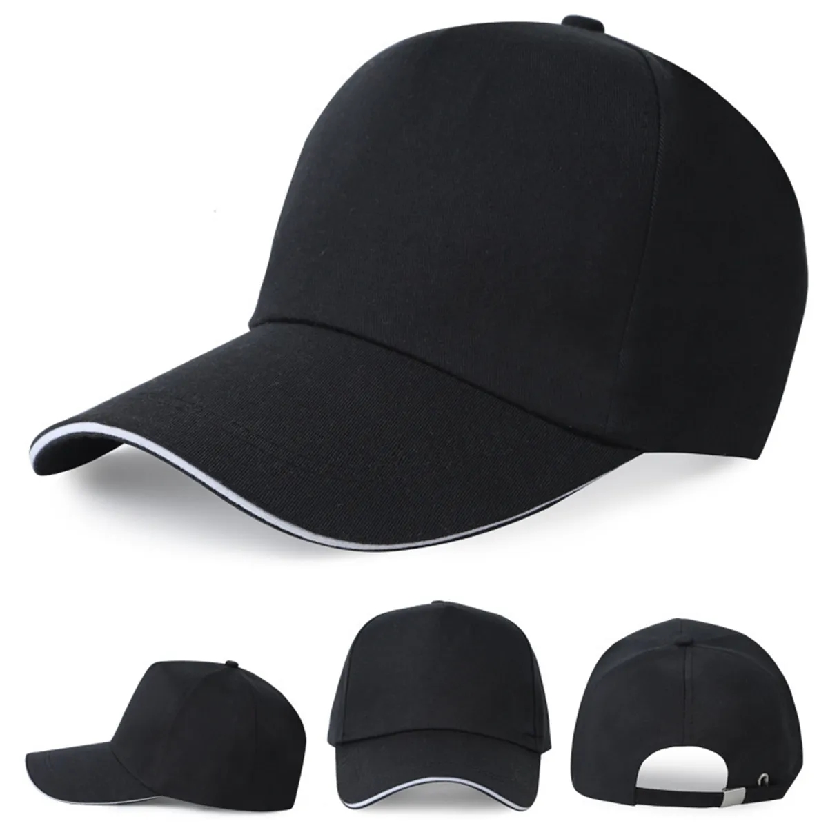 Adjustable Cotton 6 Panel Baseball Cap 10
