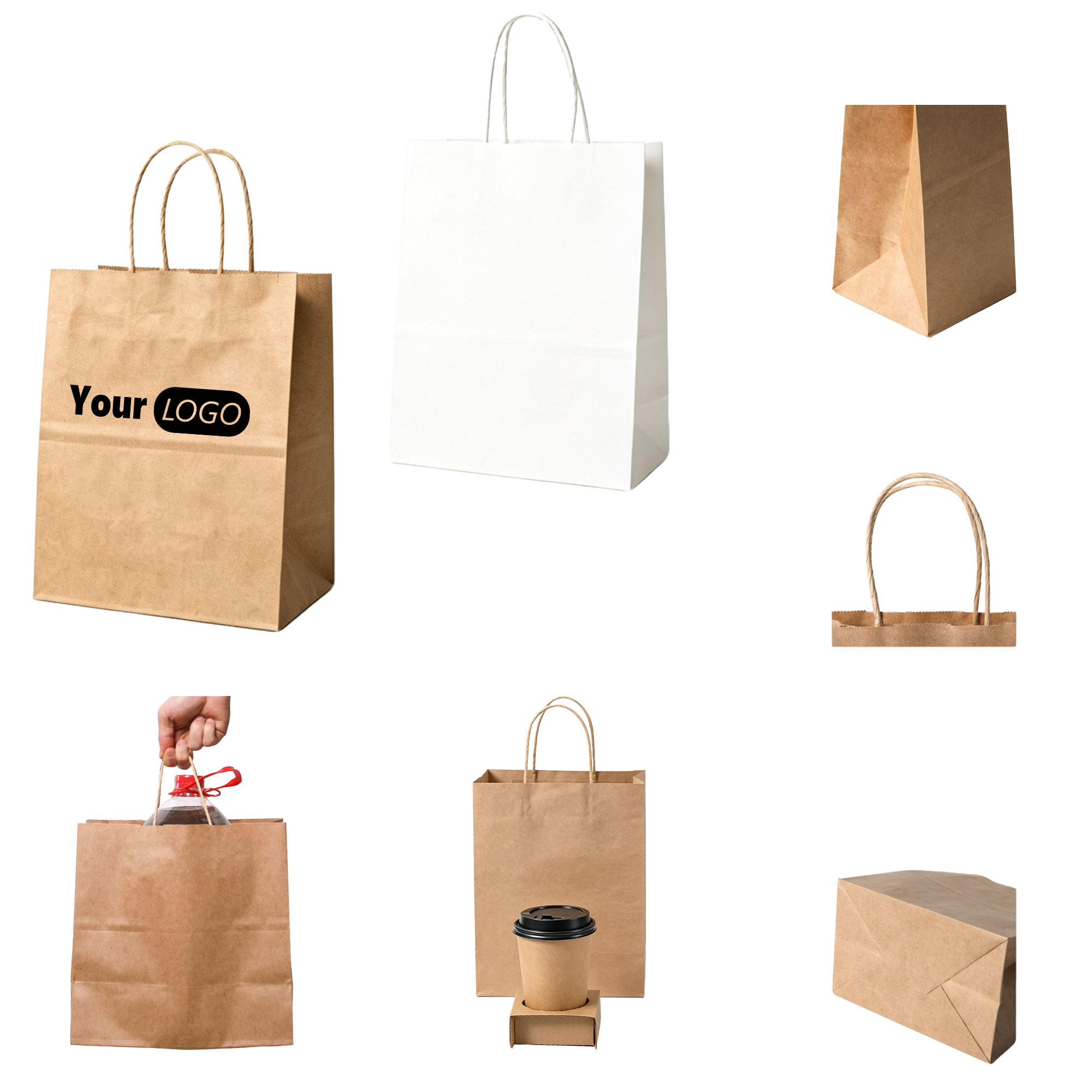 8.3 x 10.6 Inch Kraft Paper Gift Bag 2