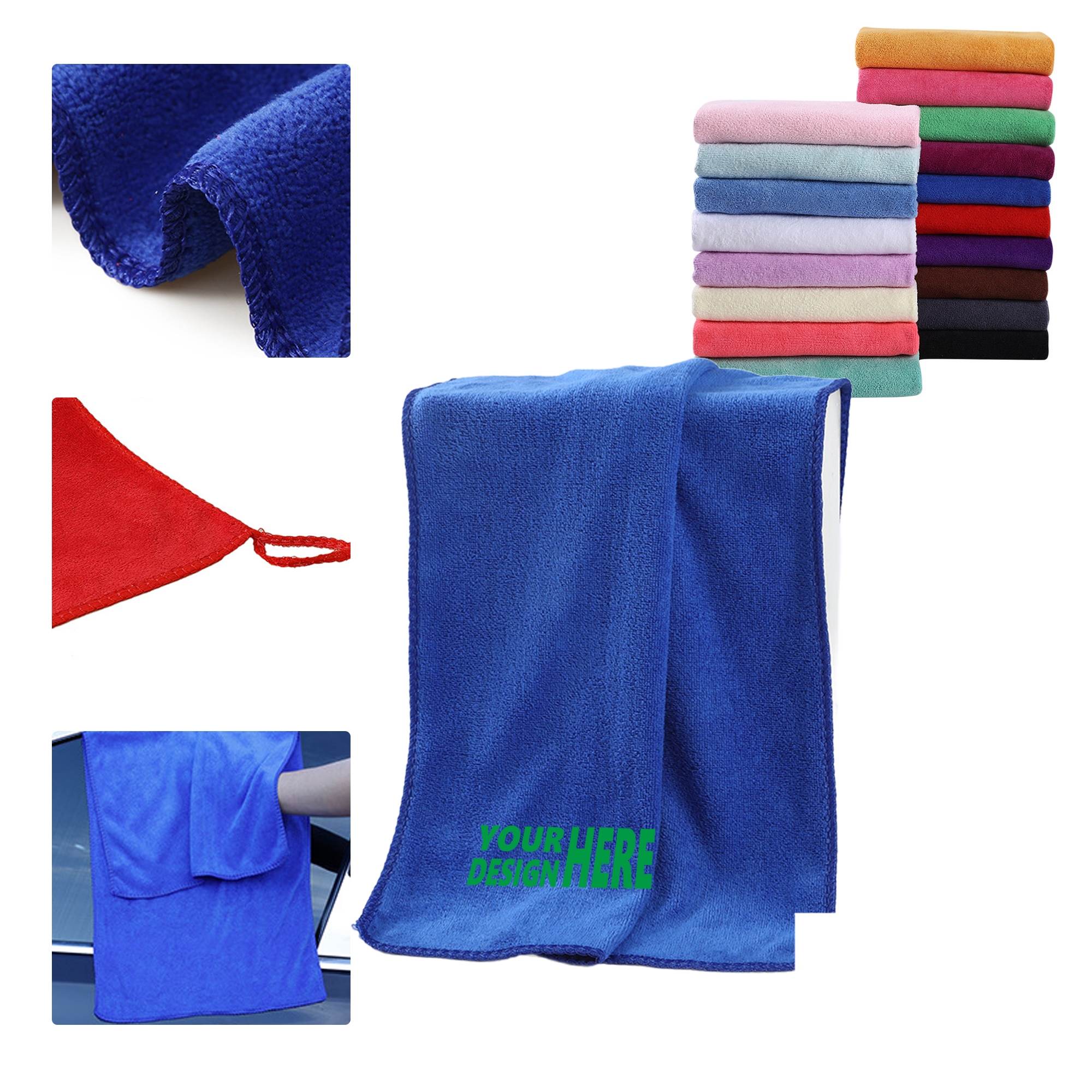 MOQ 50 Car Wash Towel Absorbent Cleaning Cloth Custom Logo 2