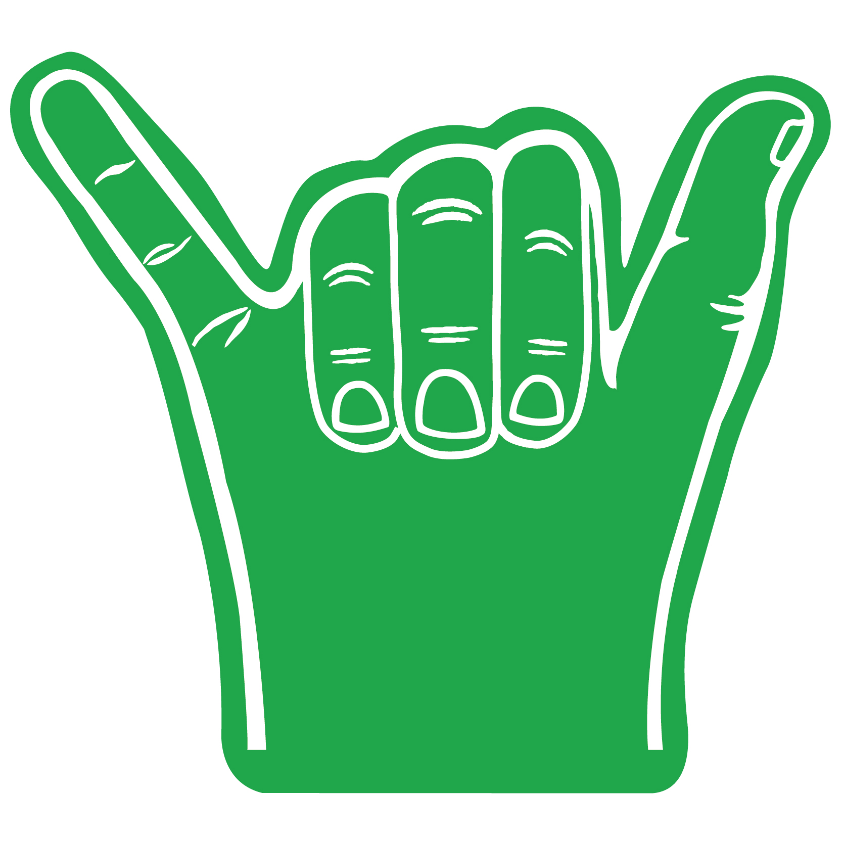 Foam Hang Ten Surfing Hand 46
