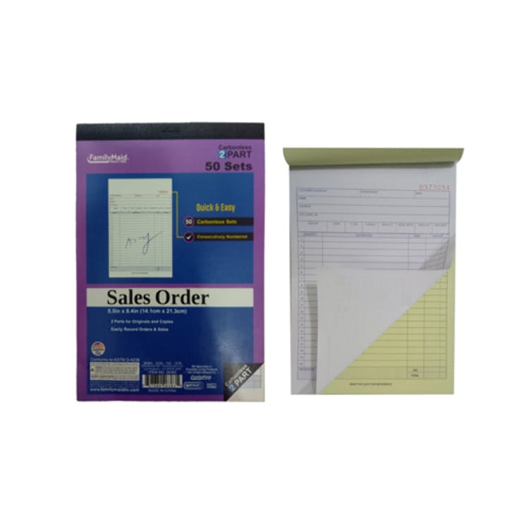 Sales Order Books - 2 Parts 50 Count Pads 3