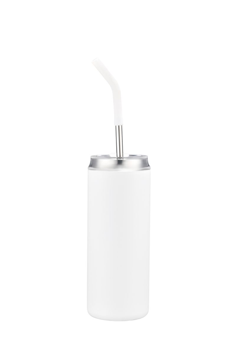 Endura 20 oz White Stainless Steel Bottle, custom water bottle with logo imprint 3