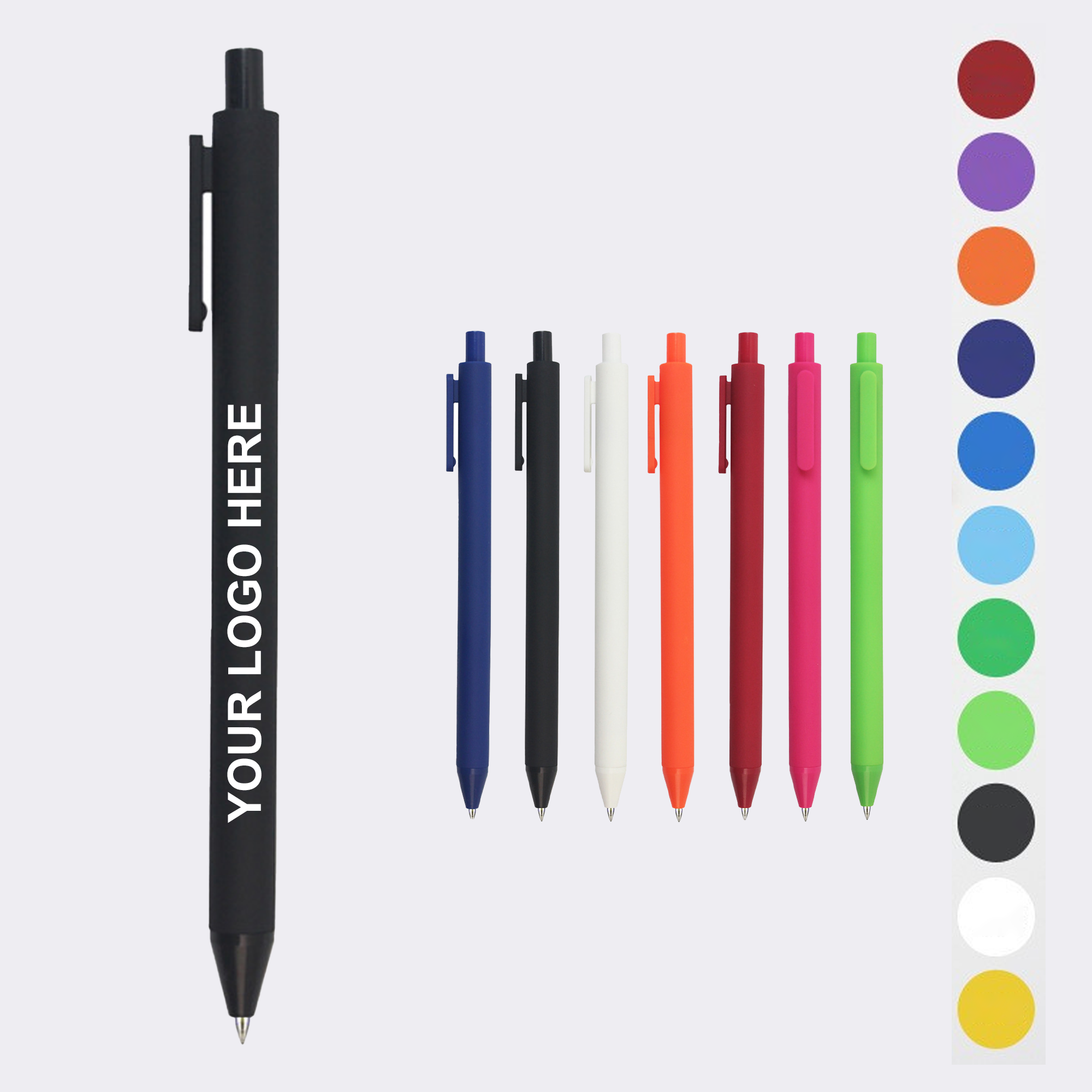Promotional Push Action Colour Neutral Pen 5
