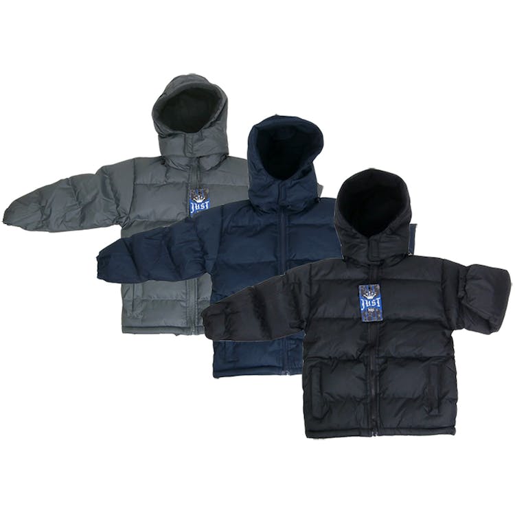Infant Hooded Winter Jackets - Sizes 6M-24M Navy Gray Black 3