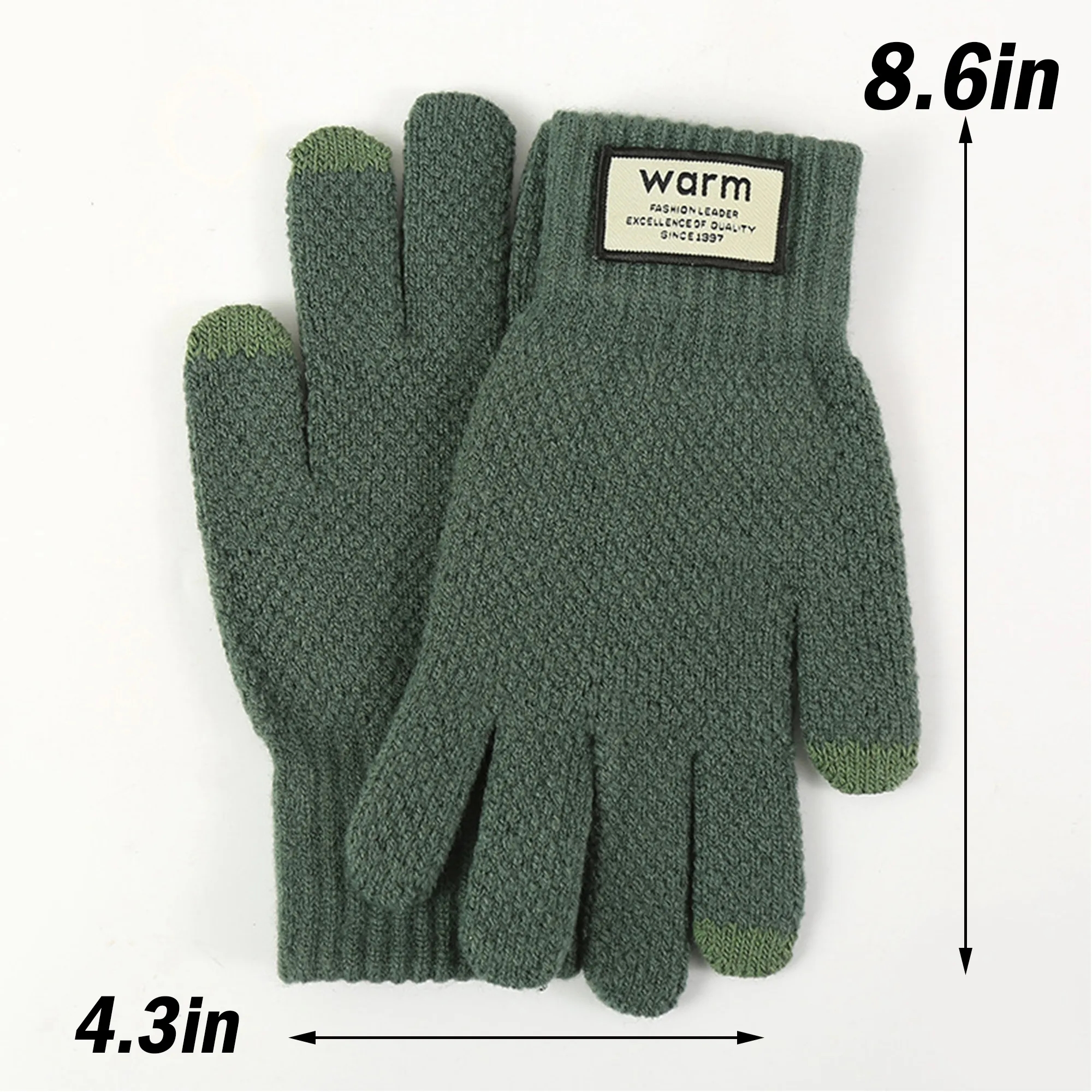 Customized Thick Winter Yarn Touch Screen Glove 17