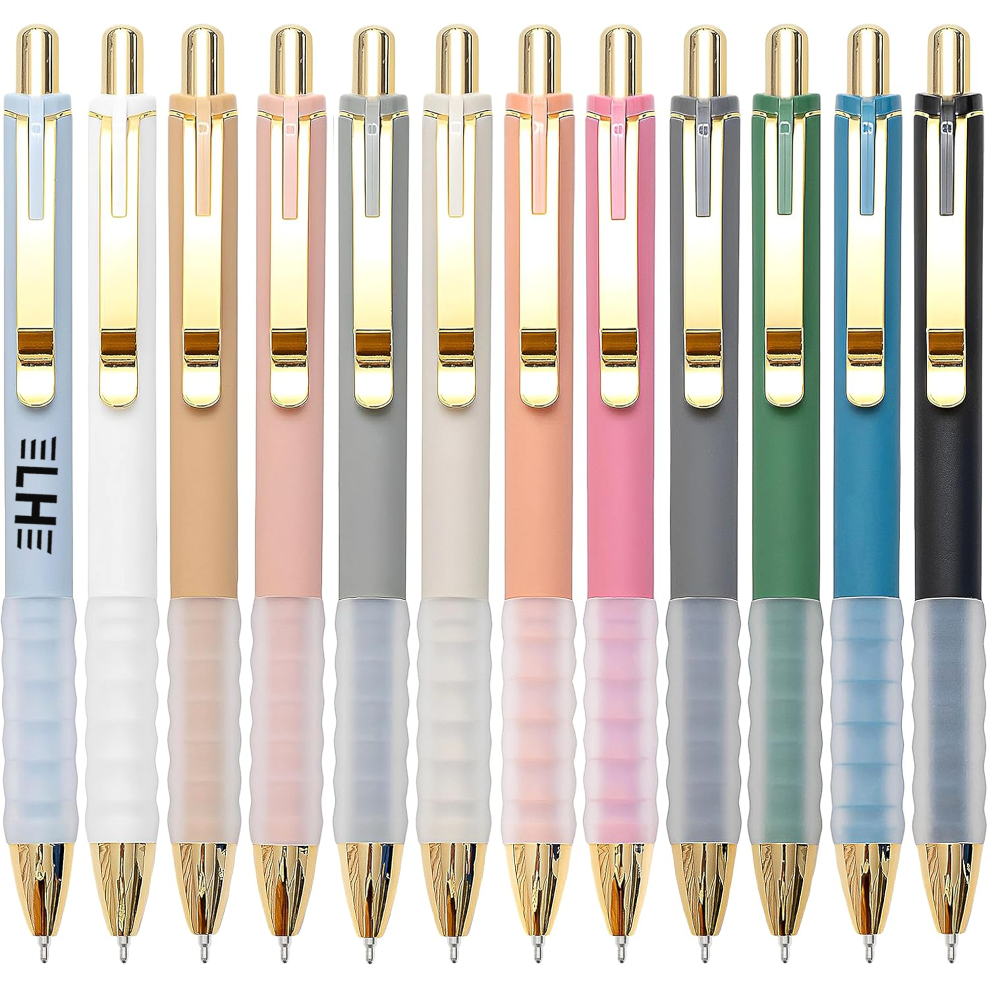 Men Women Retractable Pens (gold-12 pcs)