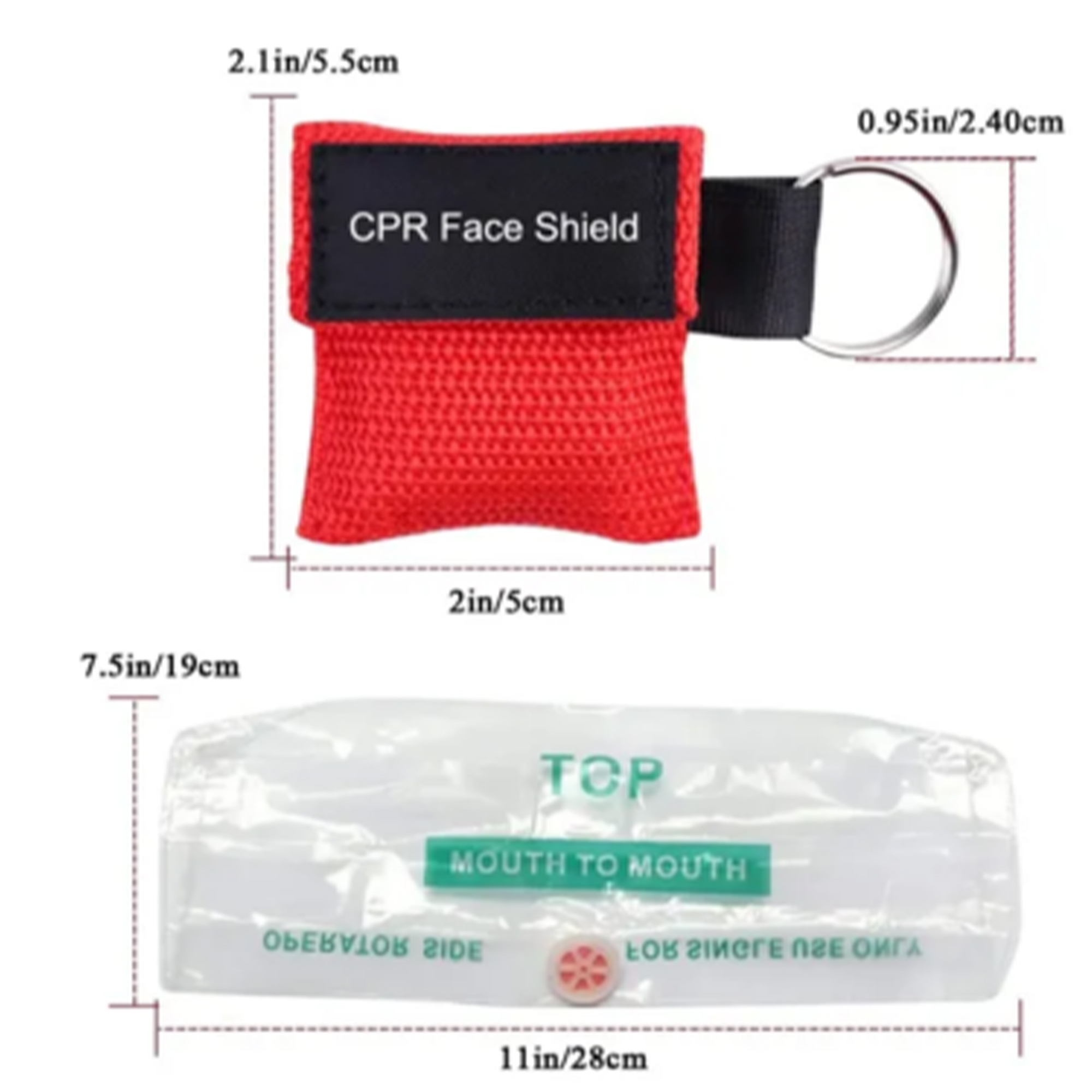 CPR Face Shield Mask Keychain 9