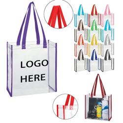 Stadium Approved Clear Transparent Pvc Tote Bag (12"X12"X6")