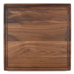 12 x 12" Walnut Square Cutting Board with Juice Groove - Thumbnail 3