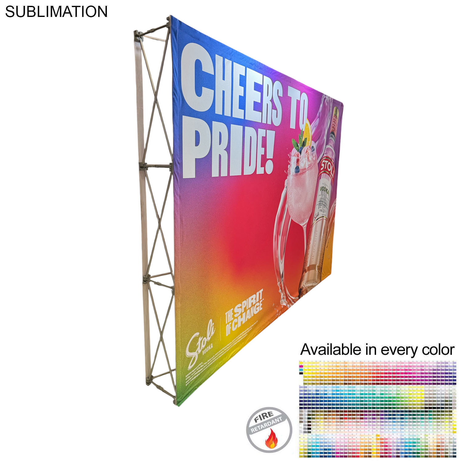 10' Straight Wall Full Height Tension Fabric Pop-up Display Kit, NO SETUP CHARGE 15