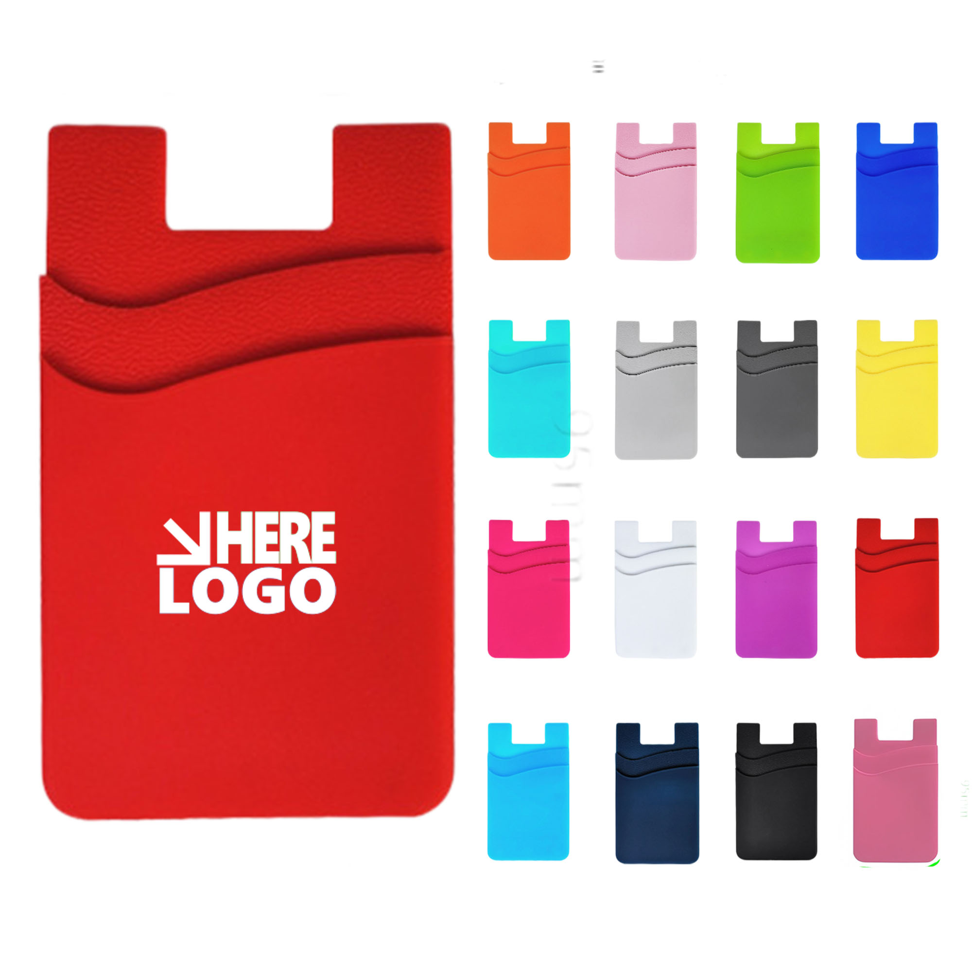 Phone Sticky Card Holder on Double Wallet