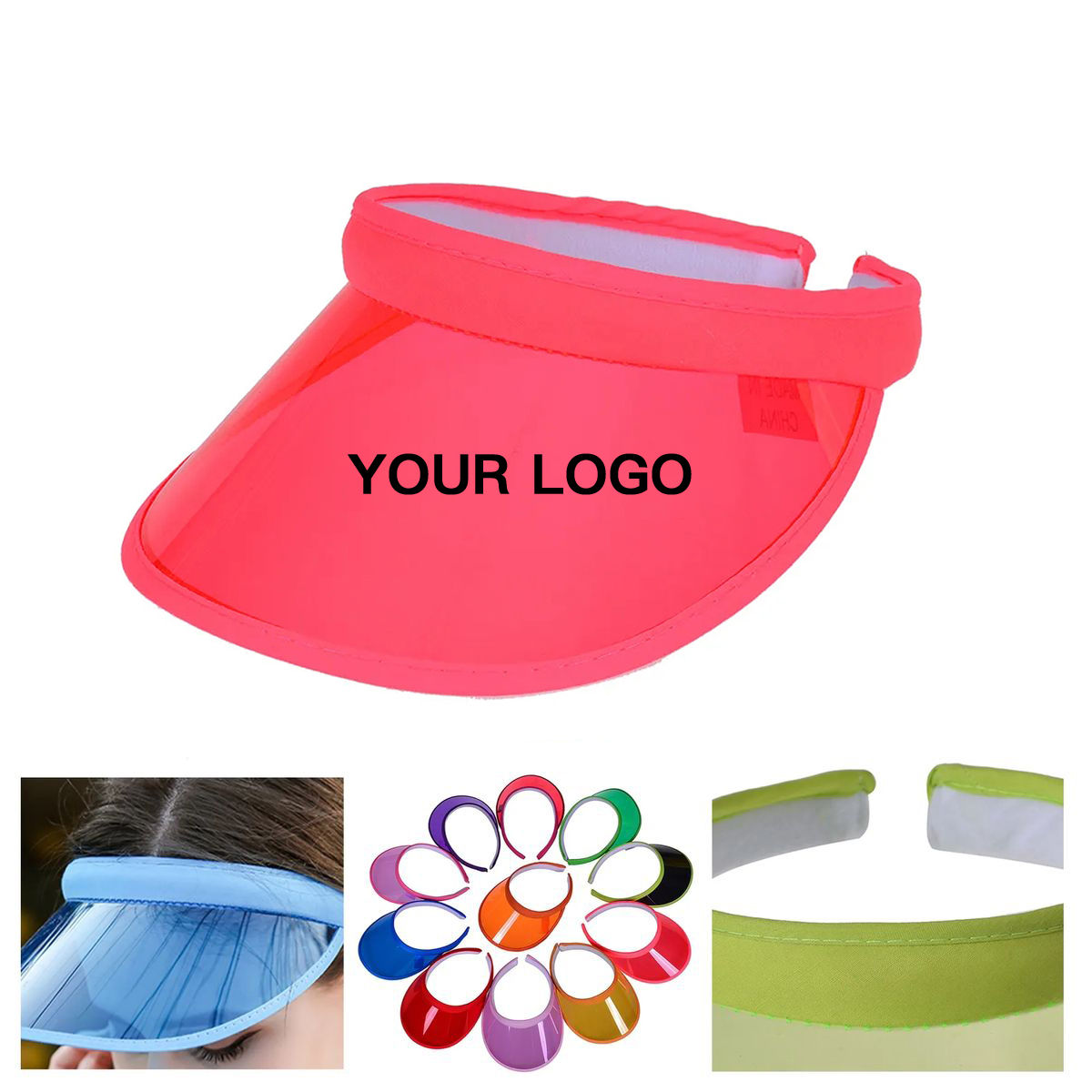 Transparent PVC Visor For Outdoor Sun Protection