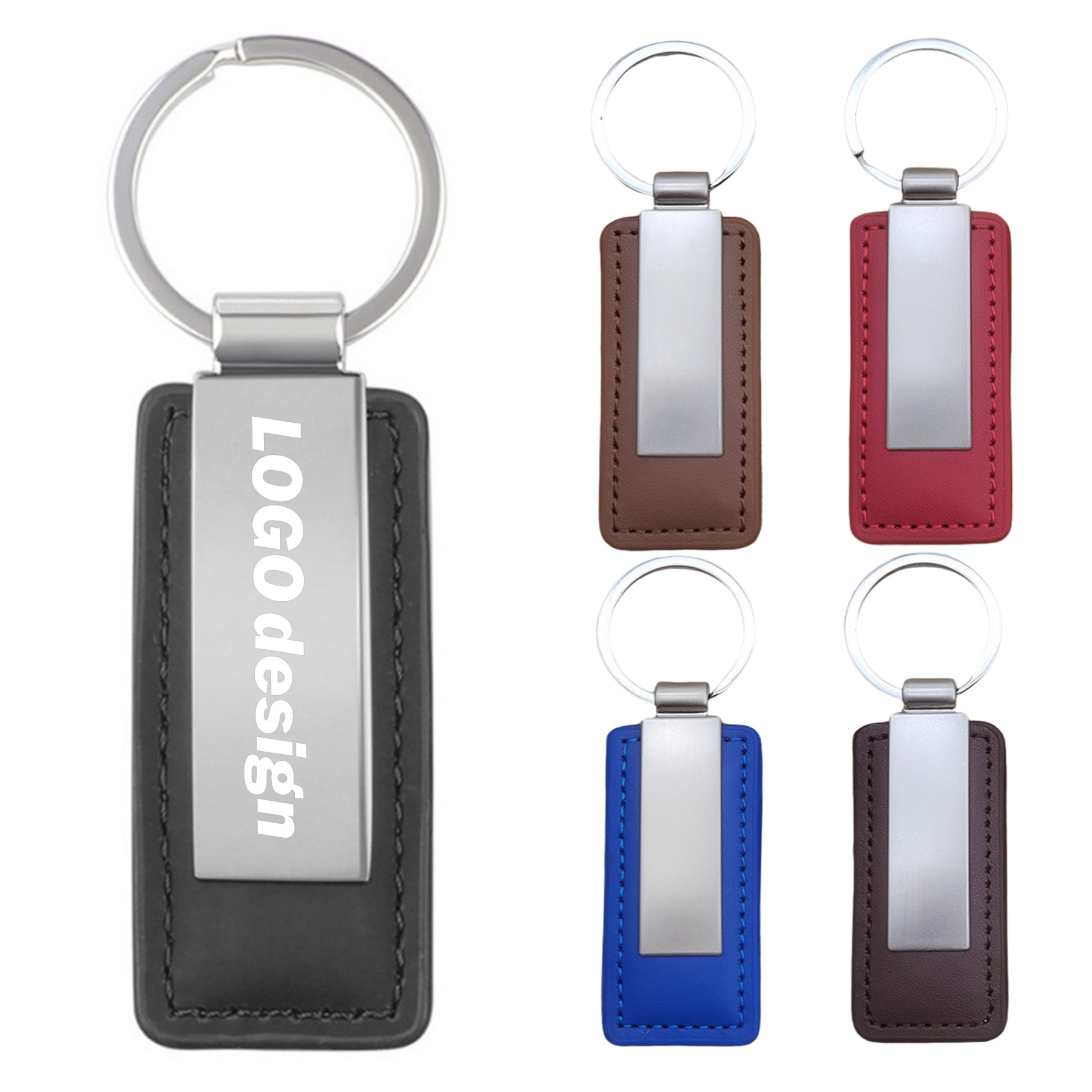 PU Leather Metal Keychain