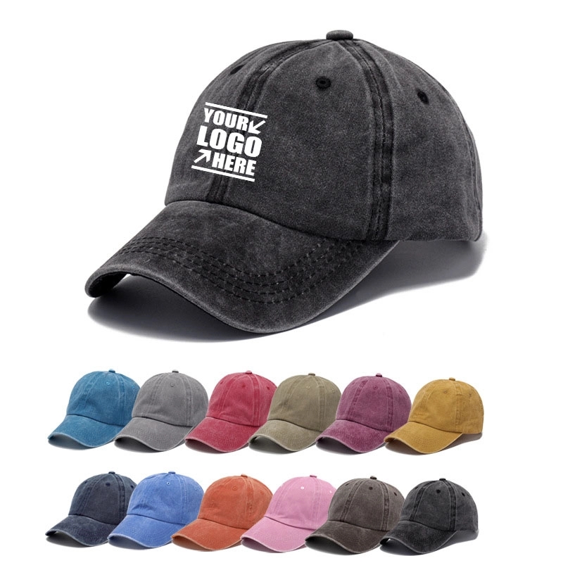 Washed Plain Baseball Cap