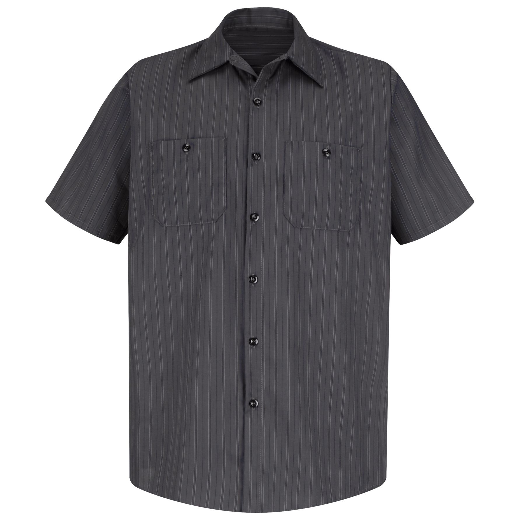 Red Kap Men's Short Sleeve Industrial Stripe Work Shirt
