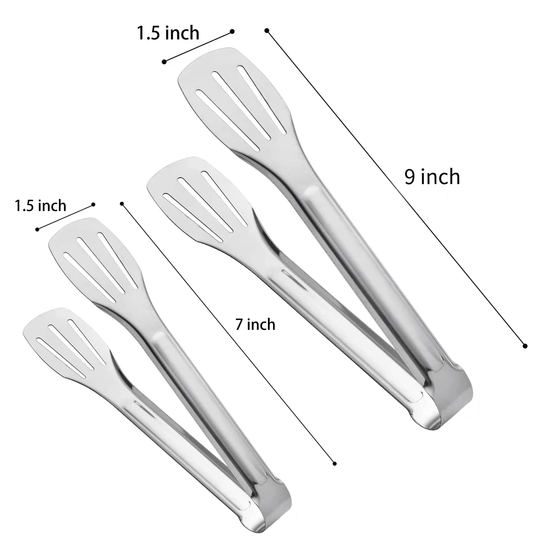 7" Stainless Steel Food Tong 7