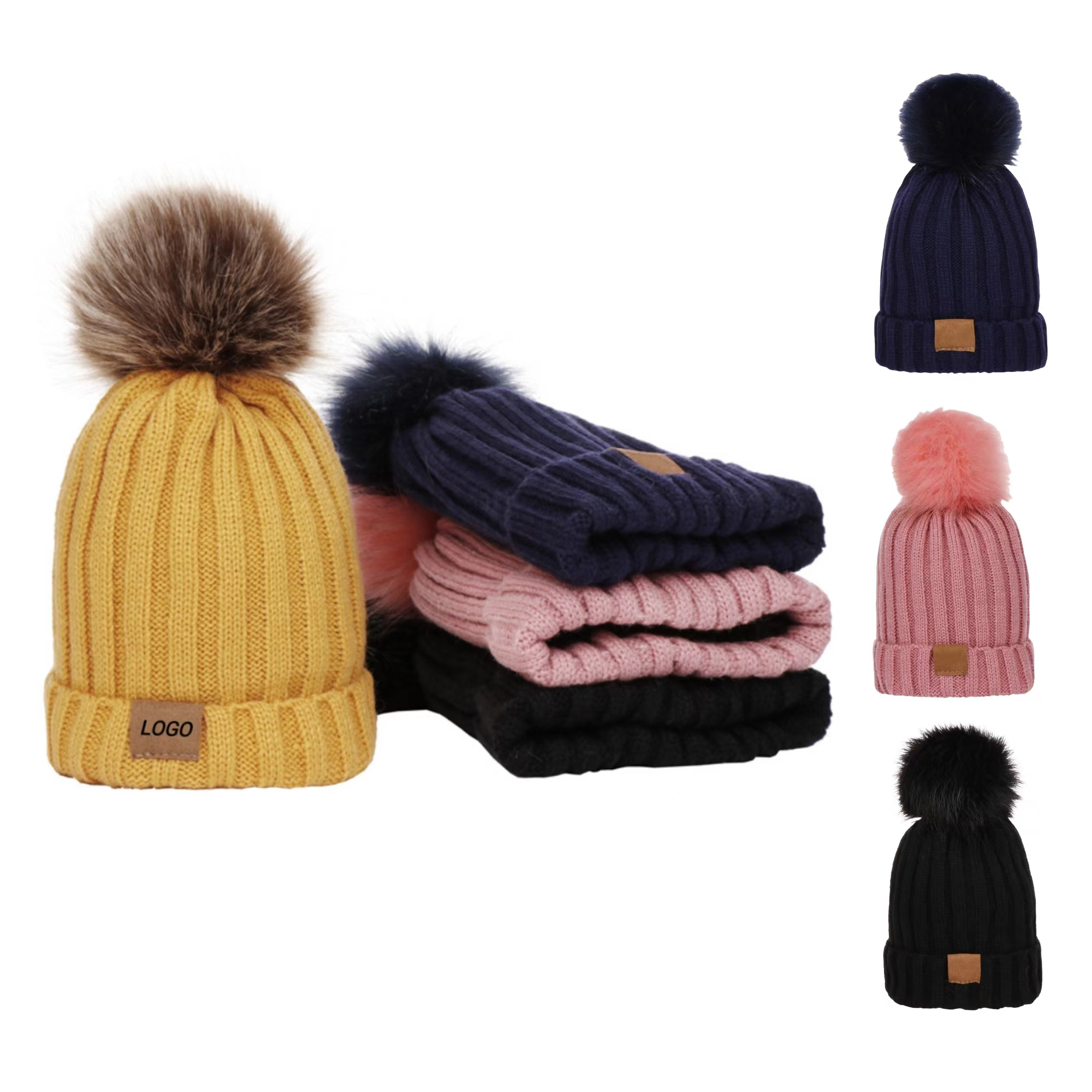 Baby's Winter Knit Beanie Hat