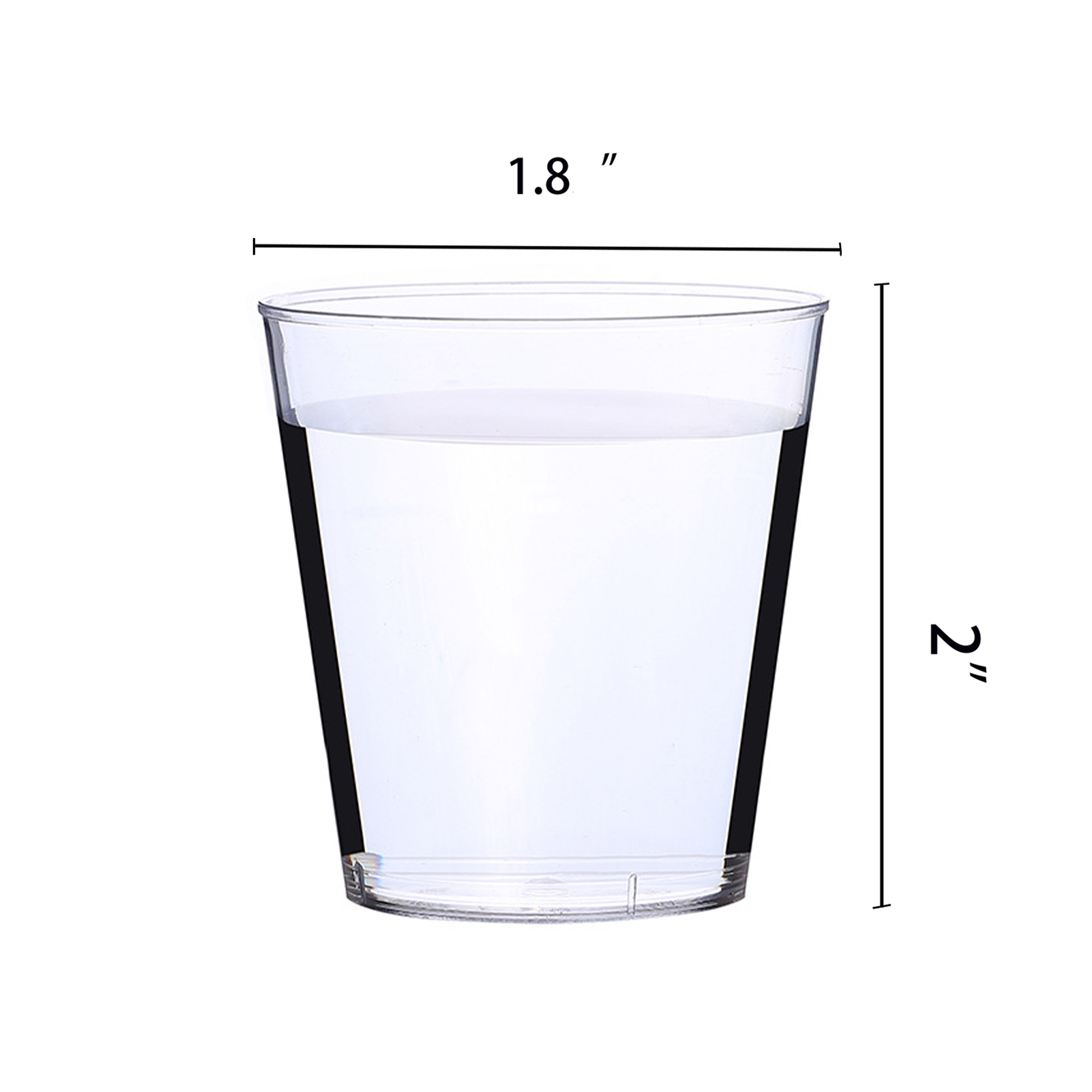 Hard 2 OZ Thickened Plastic Cup 2