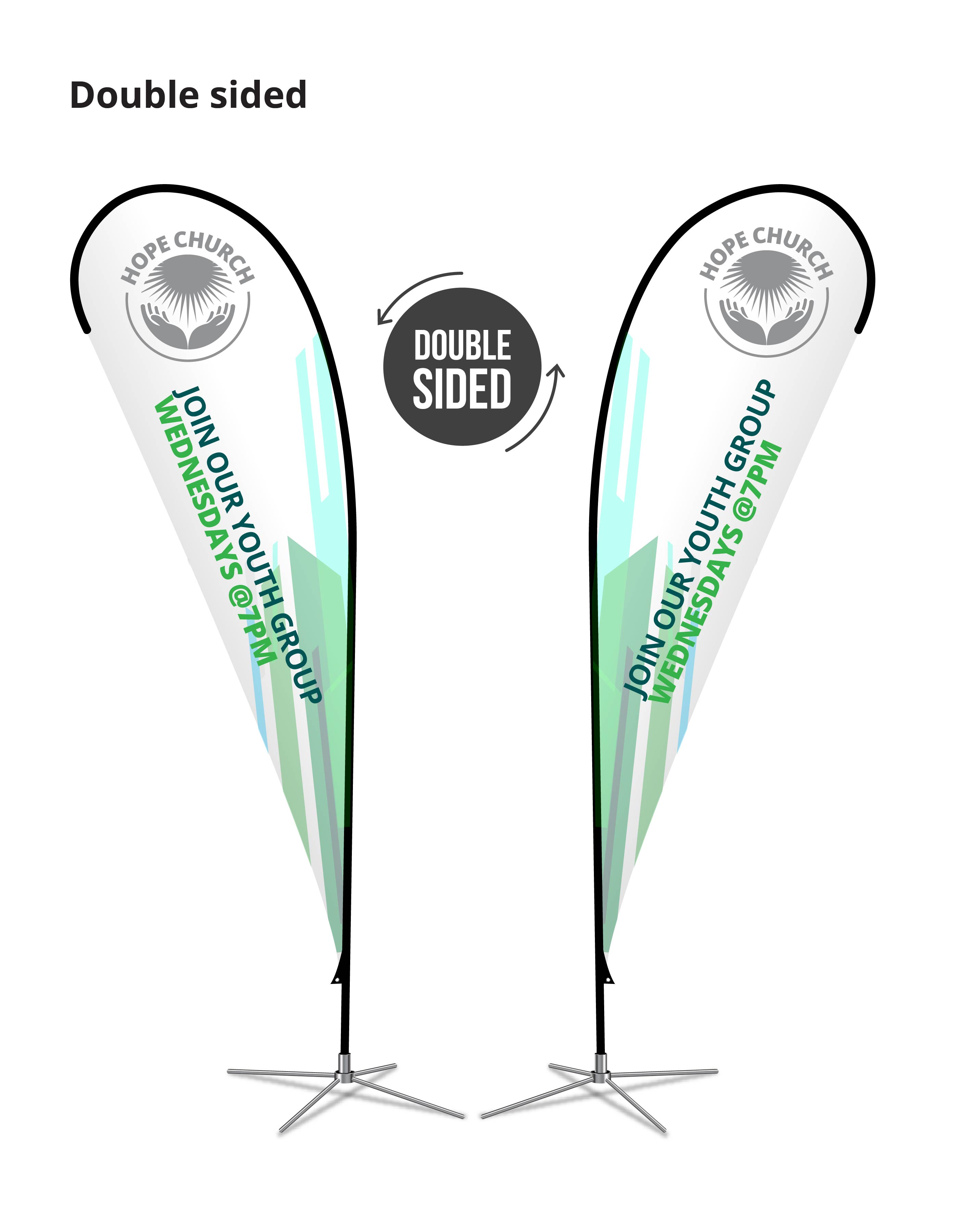 Teardrop Flag Banner Double Sided Kit (11ft) 15