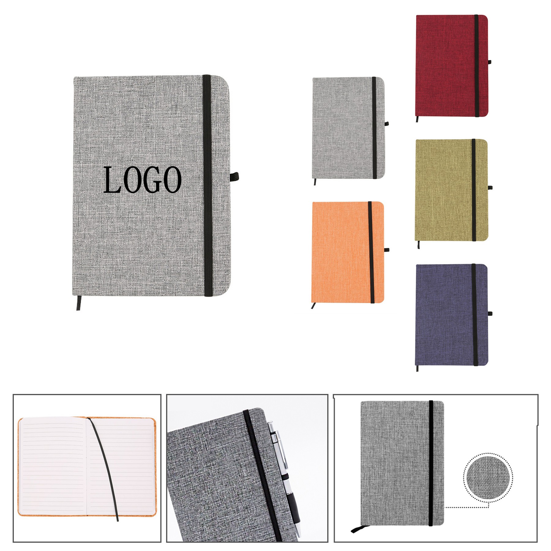 Canvas Journal with Bookmark