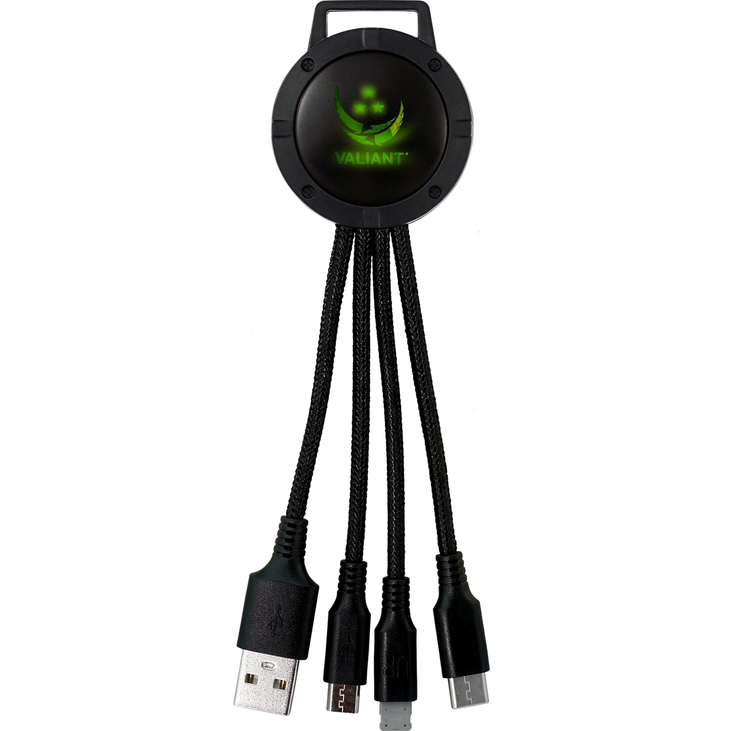 LIGHT UP COLOR TWO TONE 3-IN-1 CHARGING CABLE 2