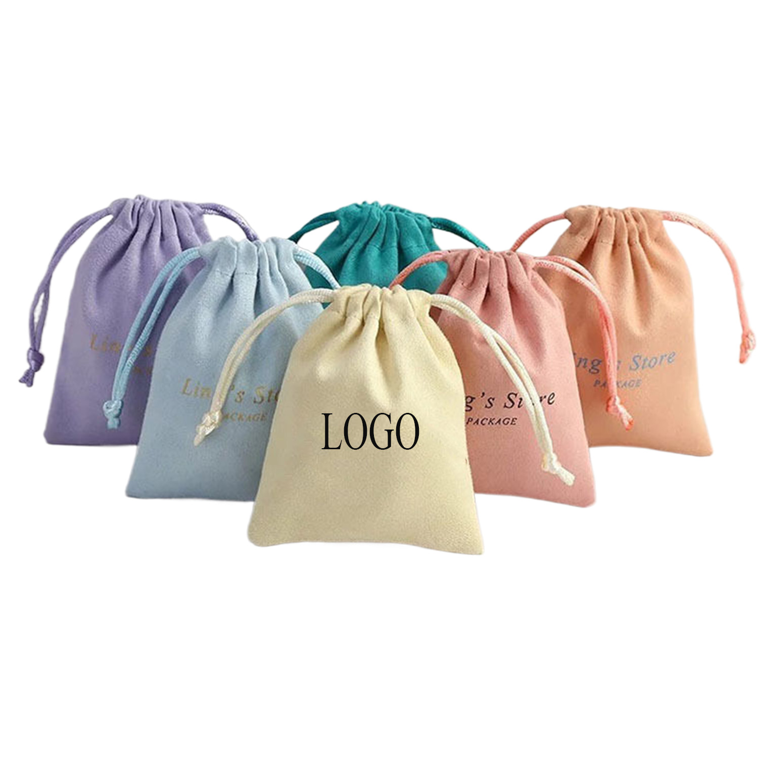 Fleece Drawstring Pouch Bag