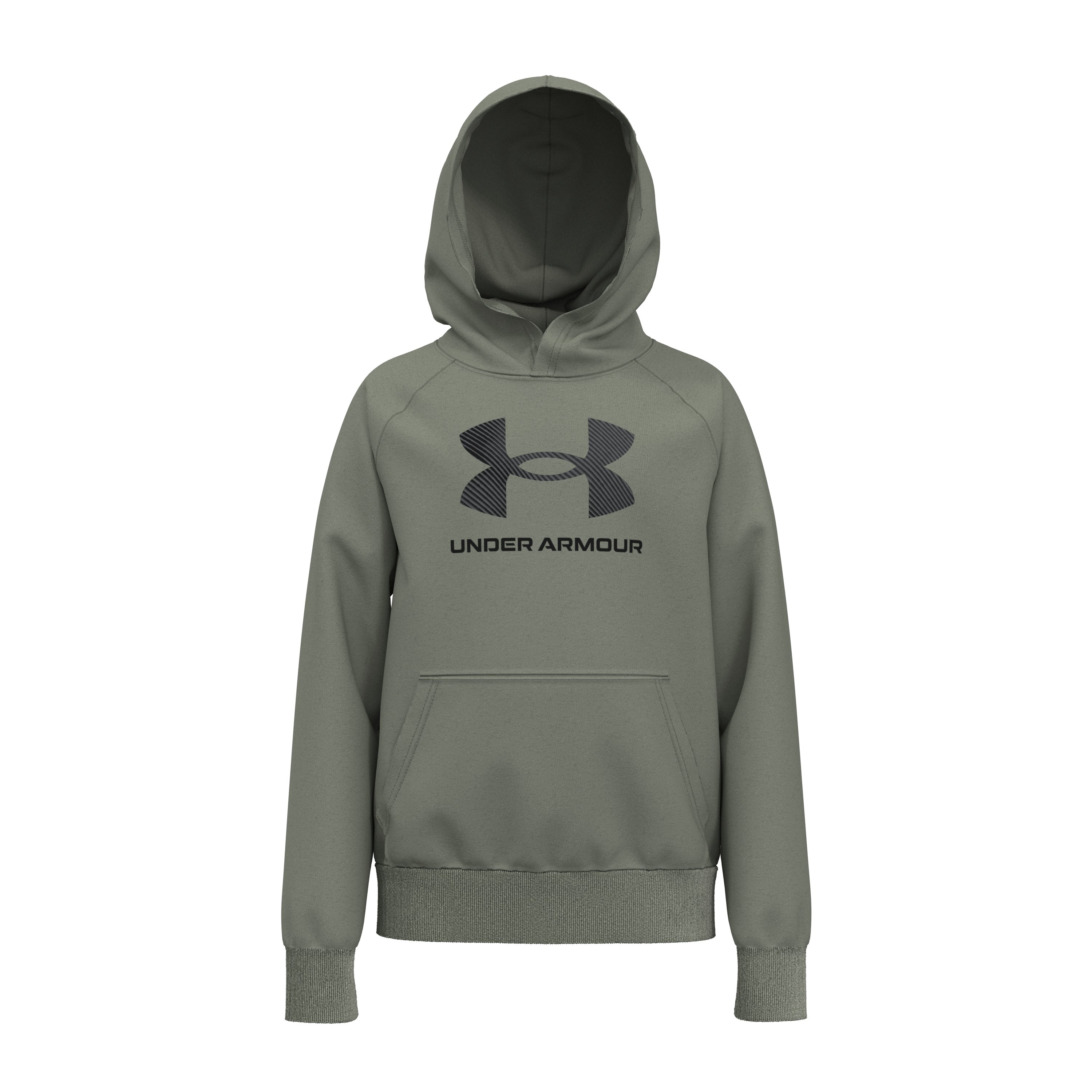 Boys' UA Rival Fleece Big Logo Print Fill Hoodie 15