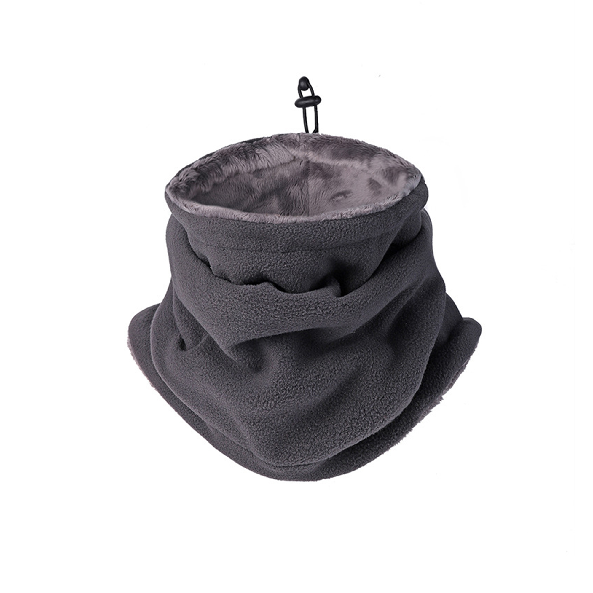 Adjustable Fleece Neck Warmer with Drawstring 16
