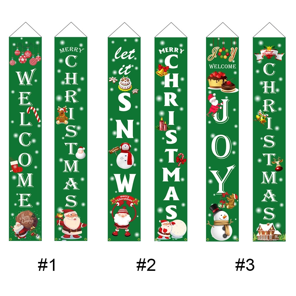 Custom Christmas Couplets Hanging Flags