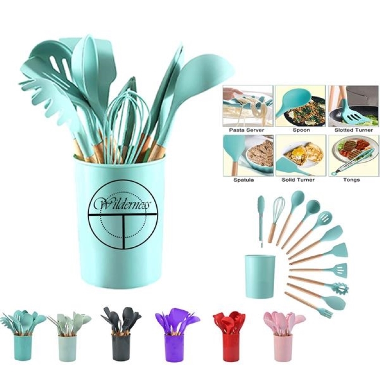12 Piece Silicone Non-stick Pan Kitchenware