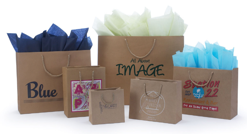 Kraft European Shopping Bags - Hot Stamped 3