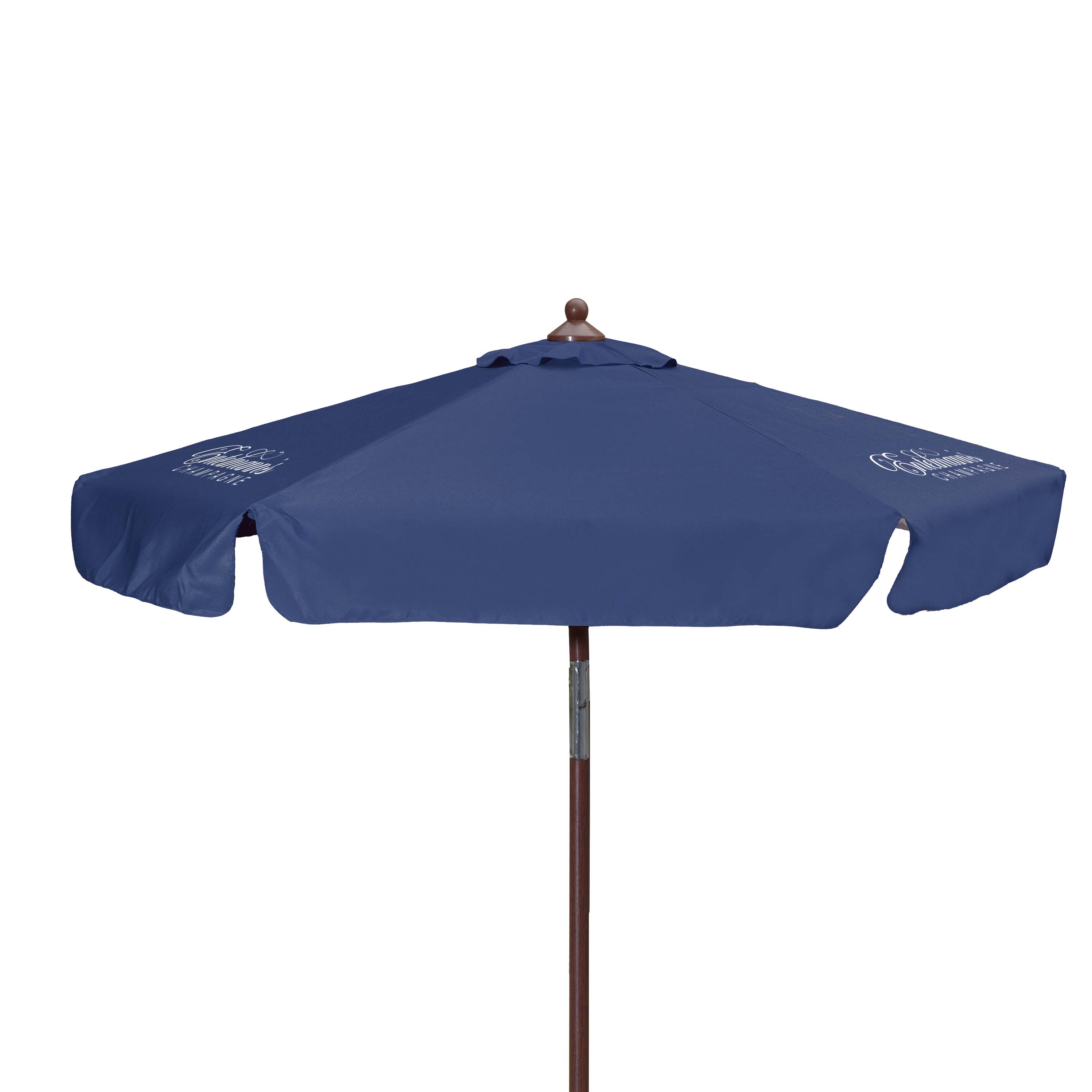 7' Wood Look Tilting Market Umbrella Kit with Valance (3 Imprints) 5