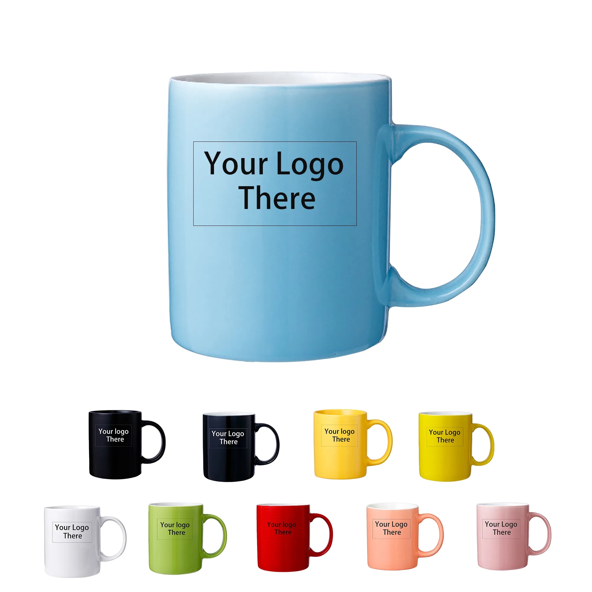 11.8OZ Classic Straight High-quality Ceramic Coca Coffee Mug 20