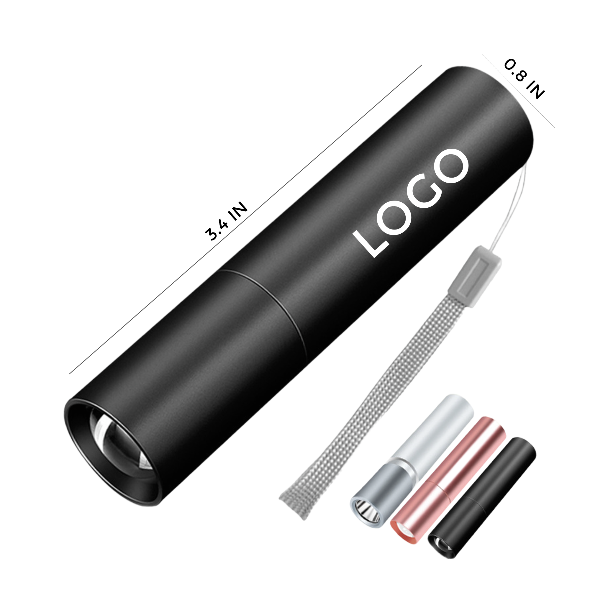 MOQ 10 PCS Portable Adjustable Flashlight