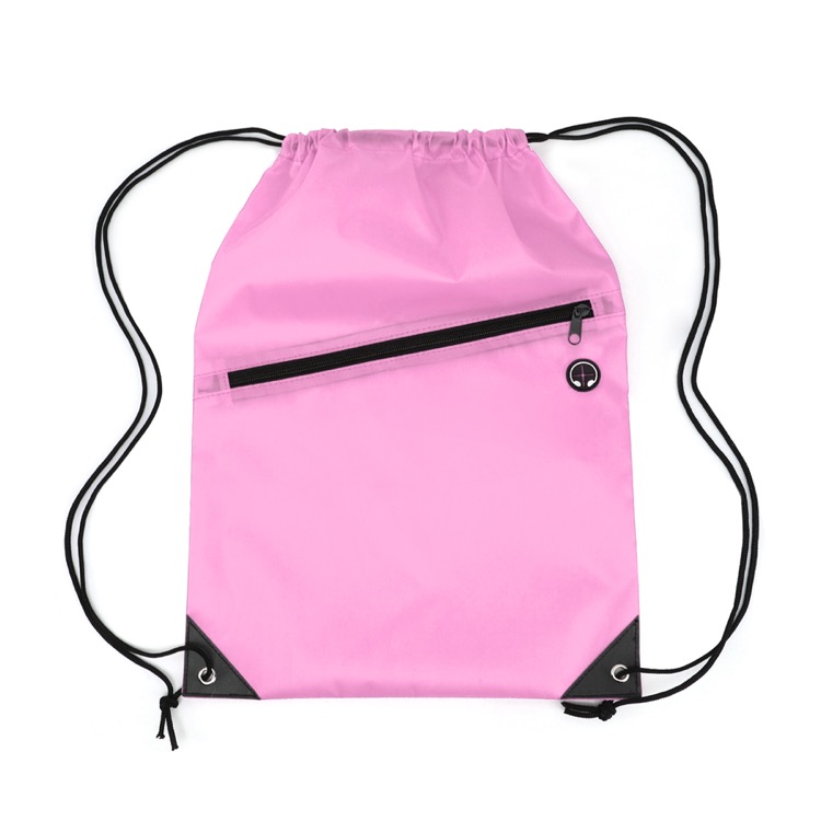 Drawstring Backpack with Front Zipper Pocket 83