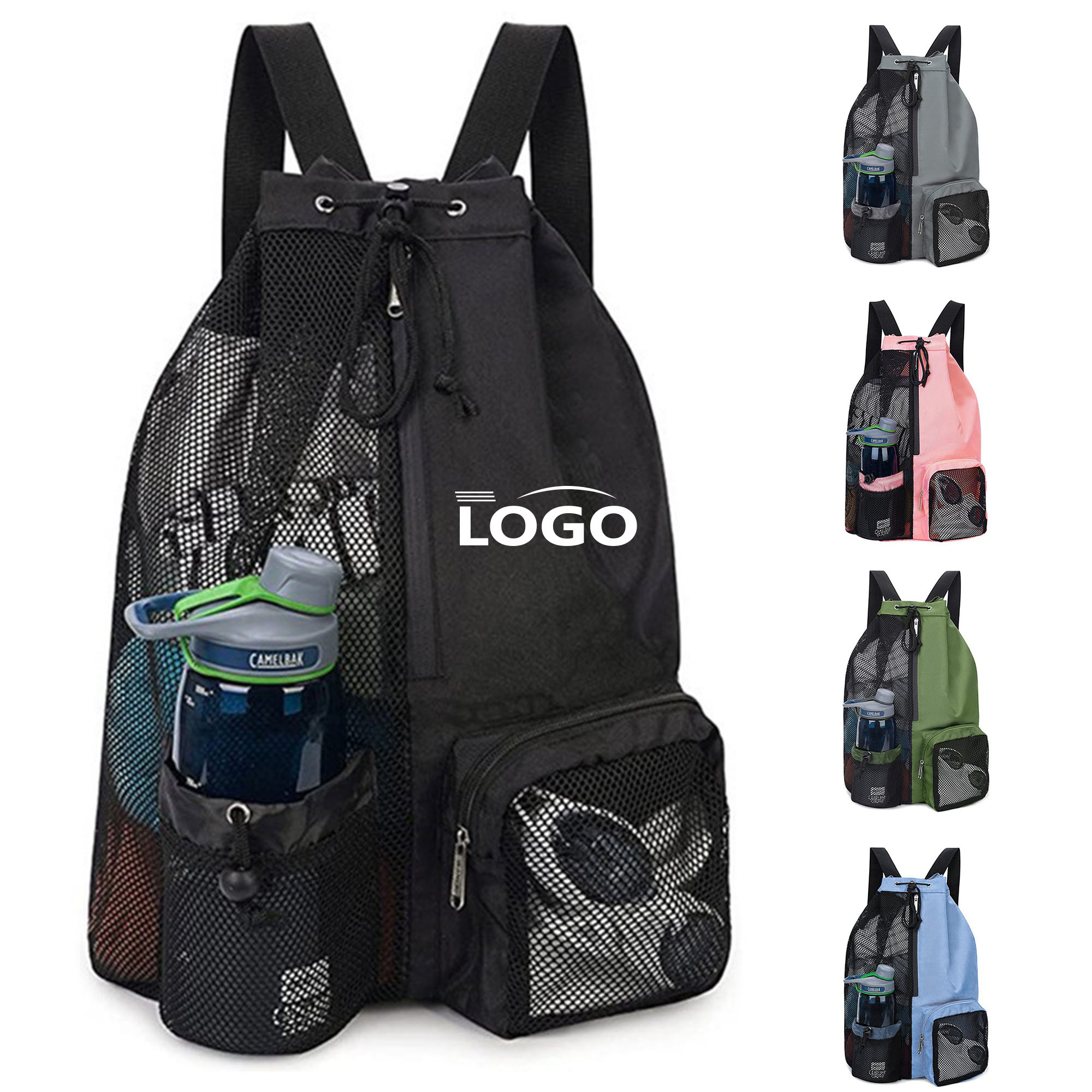 Mesh Drawstring Backpack with Wet Bag 6