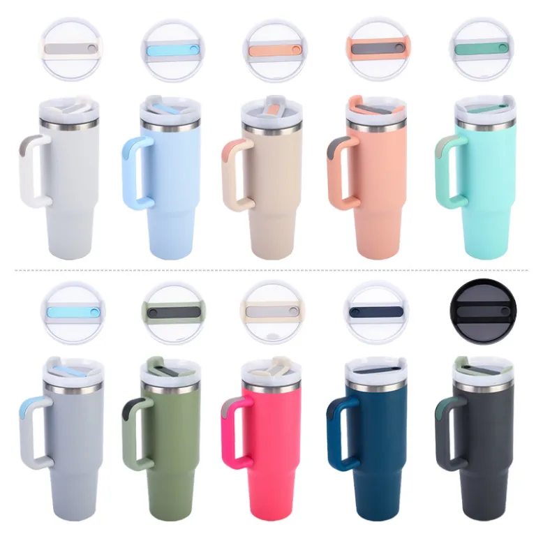 30 OZ Tumbler with Handle and Straw Lid