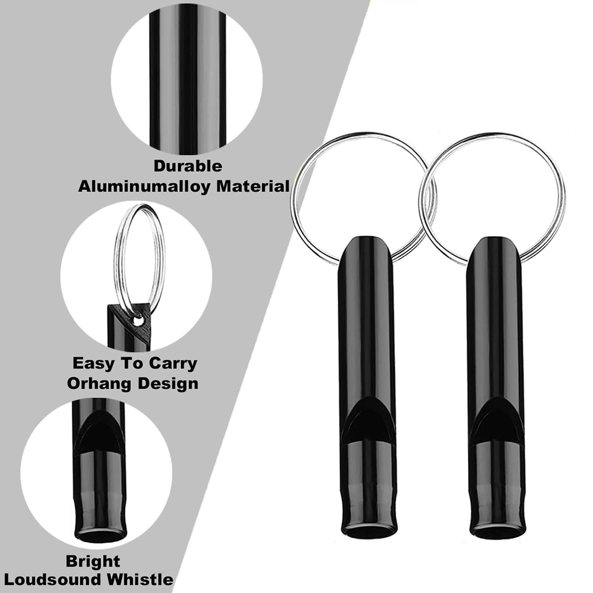 Durable Aluminum Alloy Outdoor Emergency Whistle 12