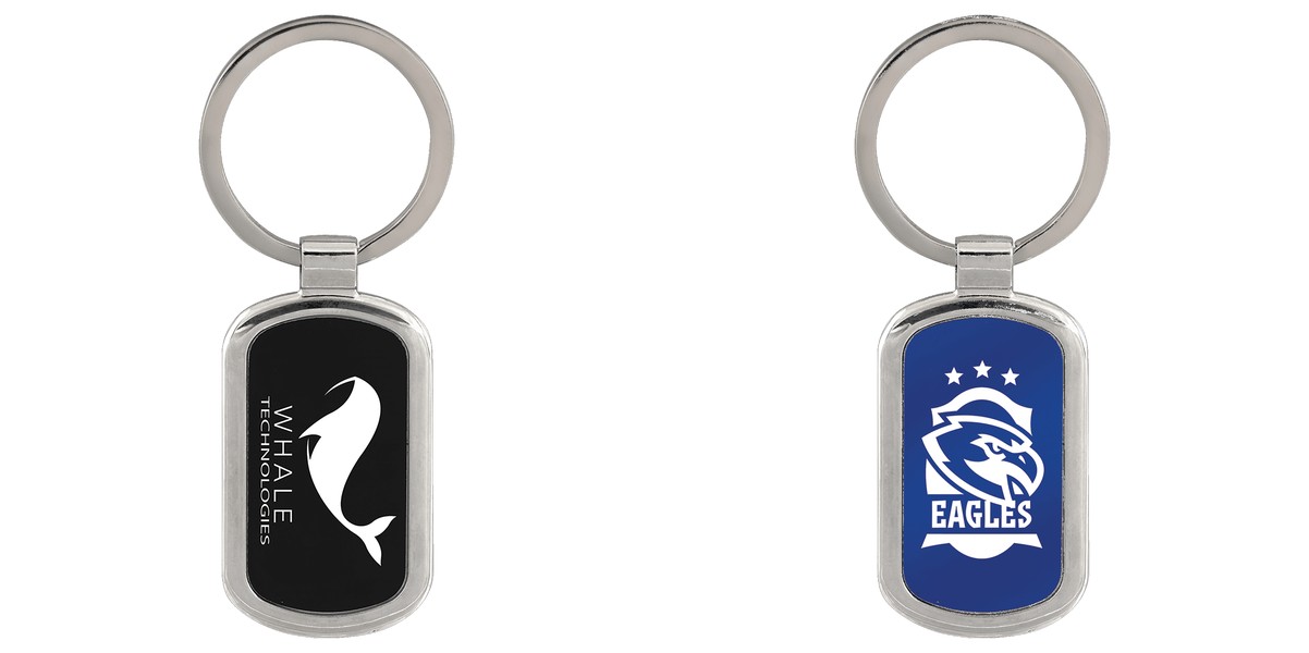 1 1/8" x 1 7/8" Rectangle Keychain 1
