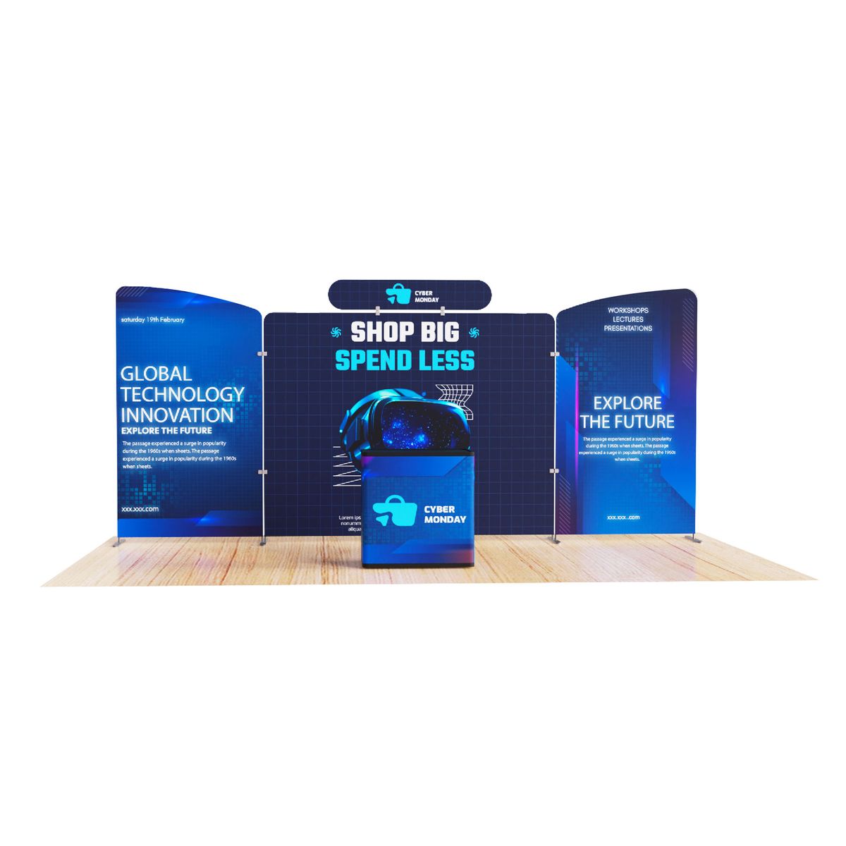 10' X 20' Custom Straight Tension Fabric Trade Show Booth Kit 16