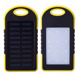 8000mAh Recharger Solar Power Bank with LED Flashlight