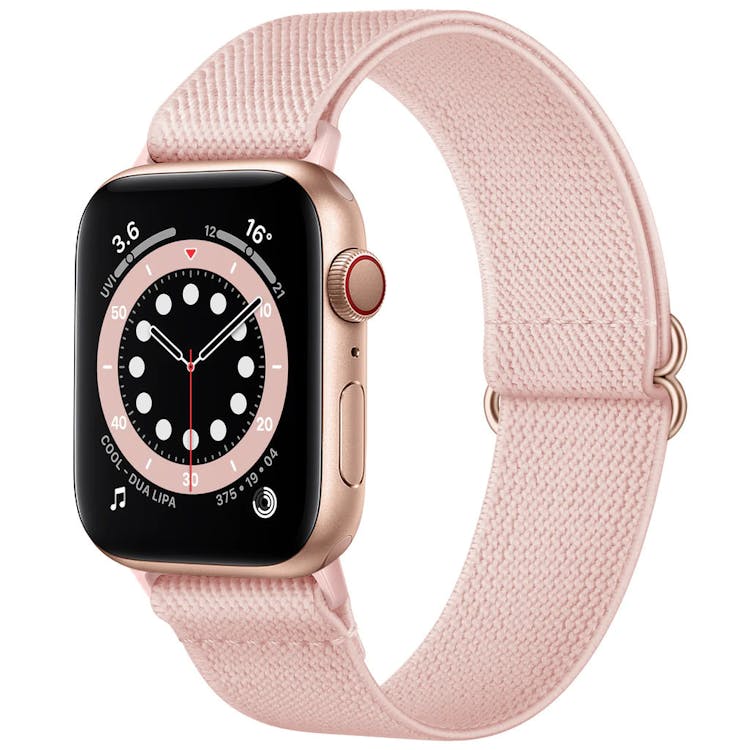 Apple Watch Mesh Bands - Pink Nylon 38mm/40mm/41mm Face 3