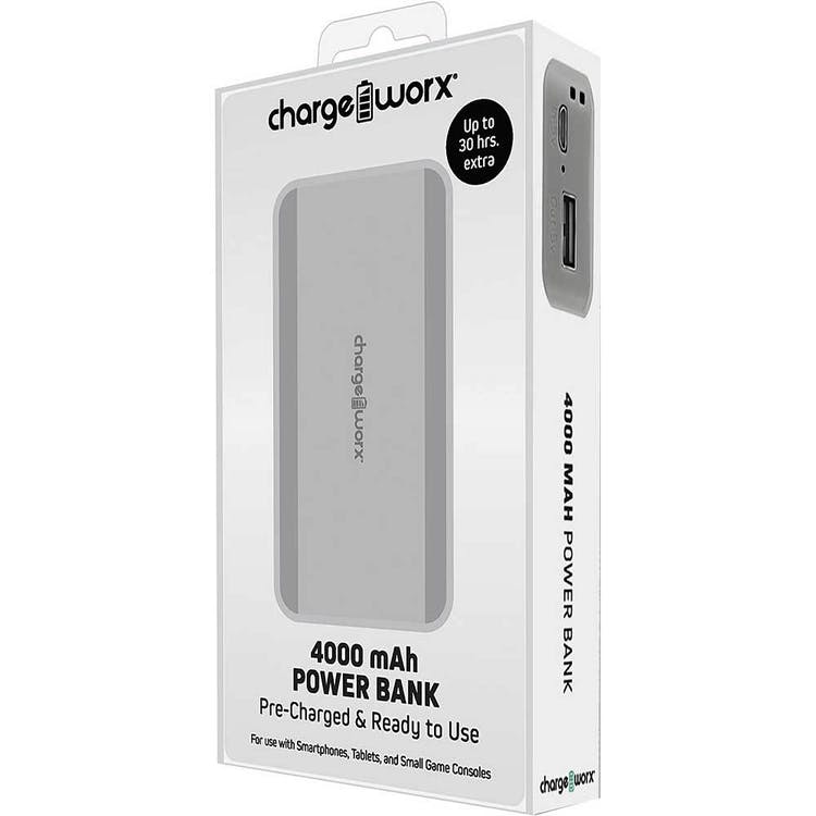 4000 mAh Power Banks - Silver Pre-Charged 3